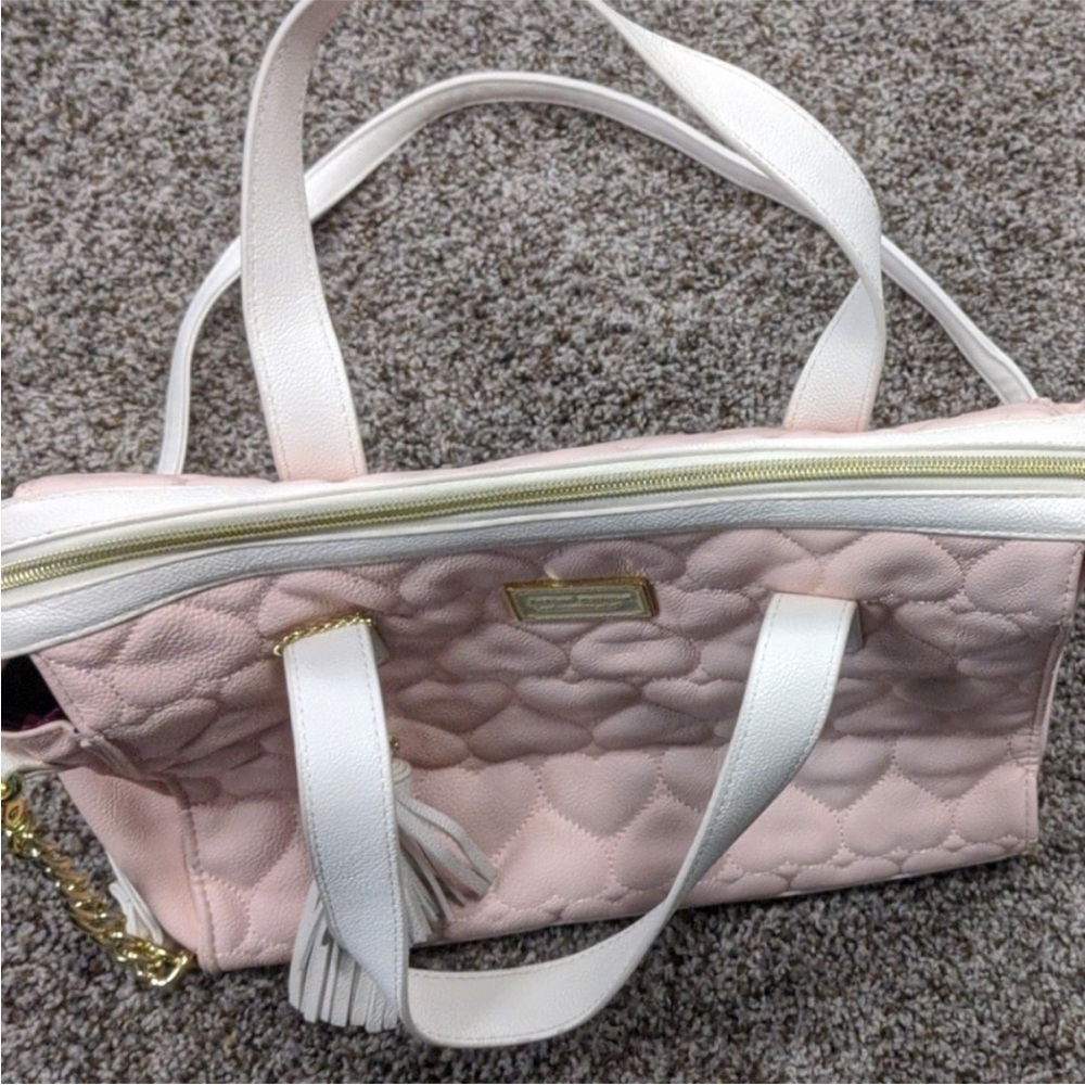 🌸BETSEY JOHNSON PURSE WITH SHOULDER STRAPS & ATTACHABLE CROSSBODY STRAP - Picture 8 of 13